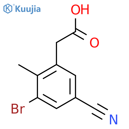3-Bromo-5-cyano-2-methylphenylacetic acid structure