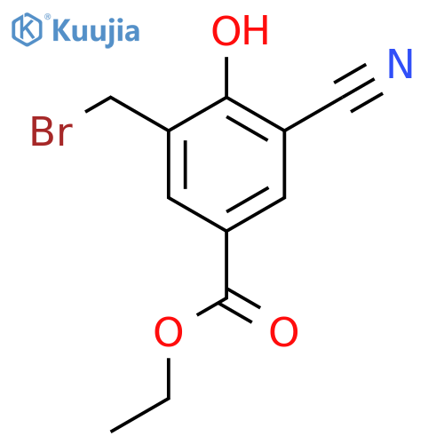 Ethyl 3-bromomethyl-5-cyano-4-hydroxybenzoate structure