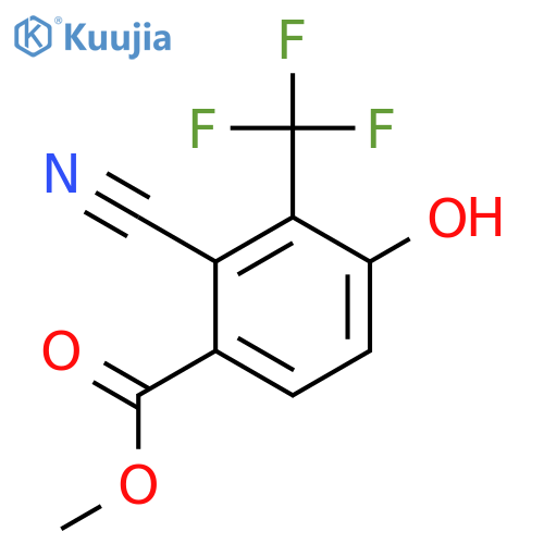 Methyl 2-cyano-4-hydroxy-3-(trifluoromethyl)benzoate structure