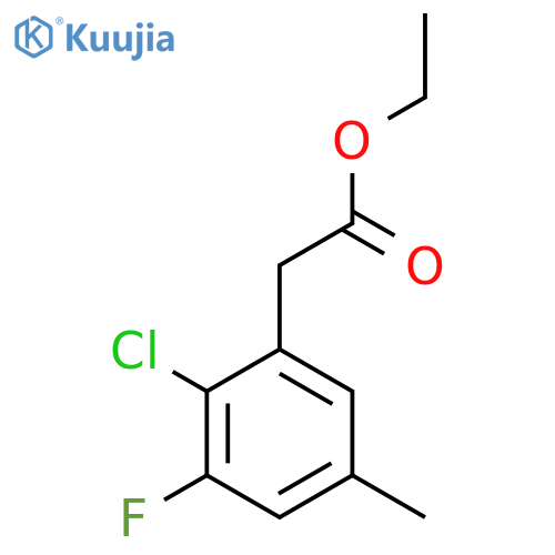 Ethyl 2-chloro-3-fluoro-5-methylphenylacetate structure