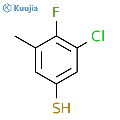 3-Chloro-4-fluoro-5-methylthiophenol structure
