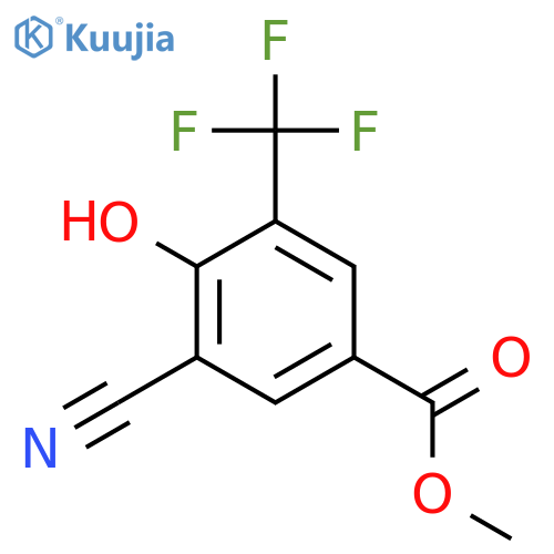 Methyl 3-cyano-4-hydroxy-5-(trifluoromethyl)benzoate structure