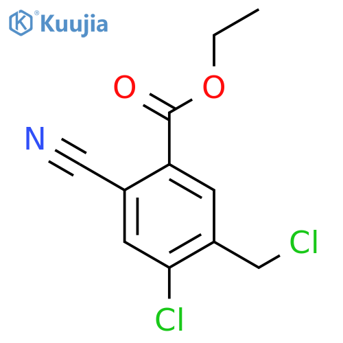 Ethyl 4-chloro-5-chloromethyl-2-cyanobenzoate structure
