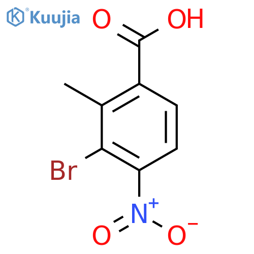 3-Bromo-2-methyl-4-nitrobenzoic acid structure
