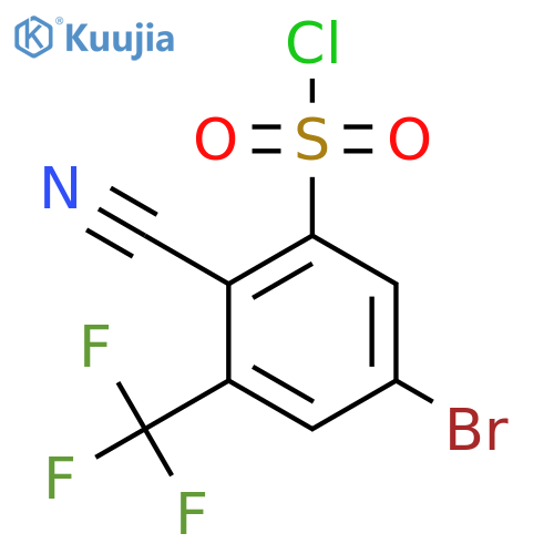 5-Bromo-2-cyano-3-(trifluoromethyl)benzenesulfonyl chloride structure