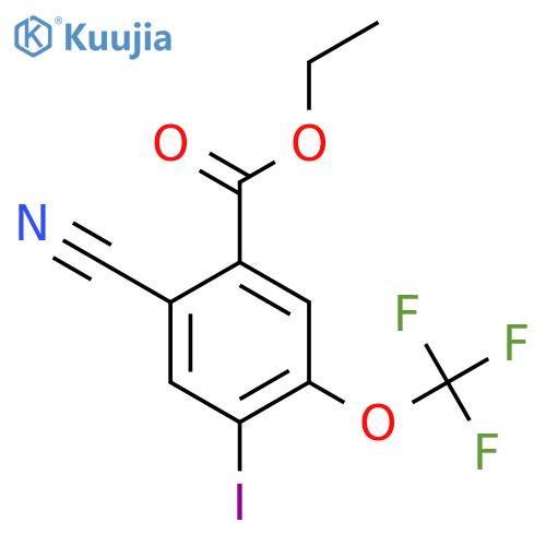 Ethyl 2-cyano-4-iodo-5-(trifluoromethoxy)benzoate structure
