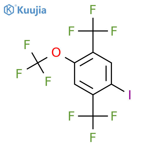 1,4-Bis(trifluoromethyl)-2-iodo-5-(trifluoromethoxy)benzene structure