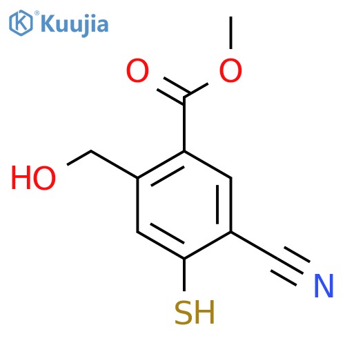 Methyl 5-cyano-2-hydroxymethyl-4-mercaptobenzoate structure