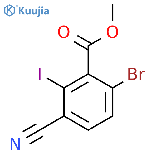 Methyl 6-bromo-3-cyano-2-iodobenzoate structure