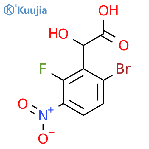 6-Bromo-2-fluoro-3-nitromandelic acid structure
