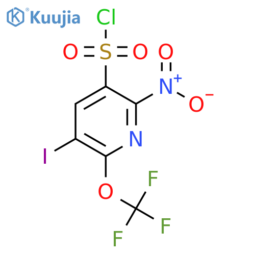 3-Iodo-6-nitro-2-(trifluoromethoxy)pyridine-5-sulfonyl chloride structure
