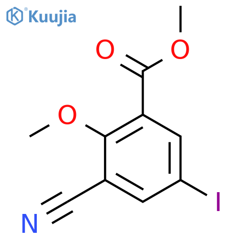 Methyl 3-cyano-5-iodo-2-methoxybenzoate structure