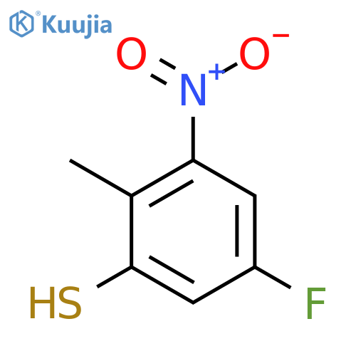 5-Fluoro-2-methyl-3-nitrothiophenol structure
