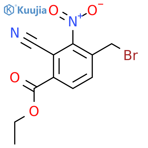 Ethyl 4-bromomethyl-2-cyano-3-nitrobenzoate structure