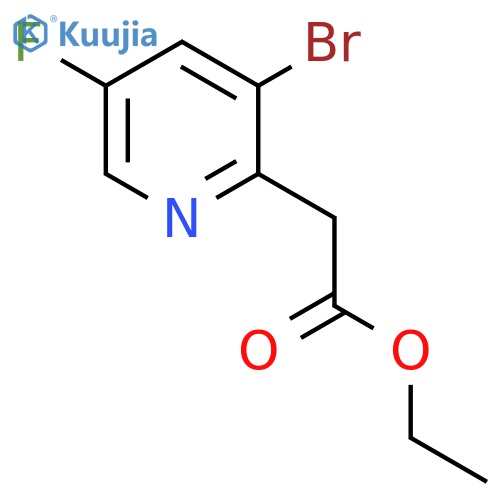 Ethyl 3-bromo-5-fluoropyridine-2-acetate structure