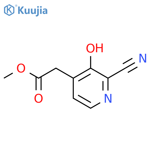Methyl 2-cyano-3-hydroxypyridine-4-acetate structure