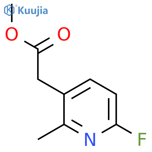 Methyl 6-fluoro-2-methylpyridine-3-acetate structure