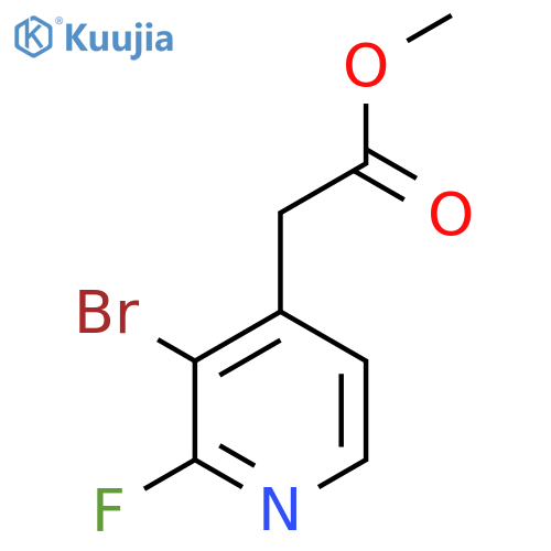 Methyl 3-bromo-2-fluoropyridine-4-acetate structure