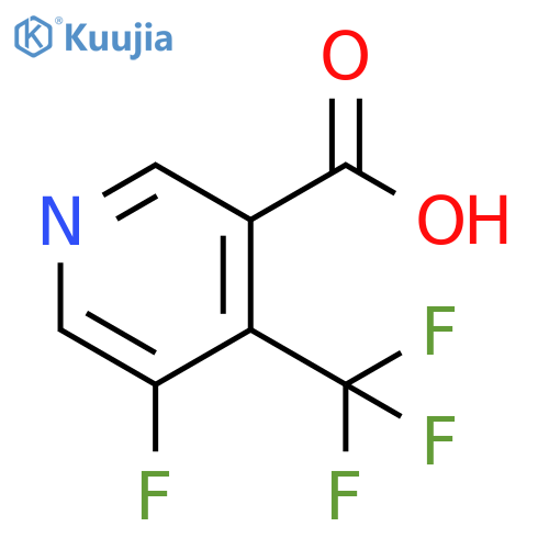 3-Pyridinecarboxylic acid, 5-fluoro-4-(trifluoromethyl)- structure