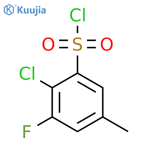 2-Chloro-3-fluoro-5-methylbenzenesulfonyl chloride structure