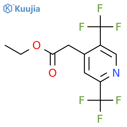 Ethyl 2,5-bis(trifluoromethyl)pyridine-4-acetate structure