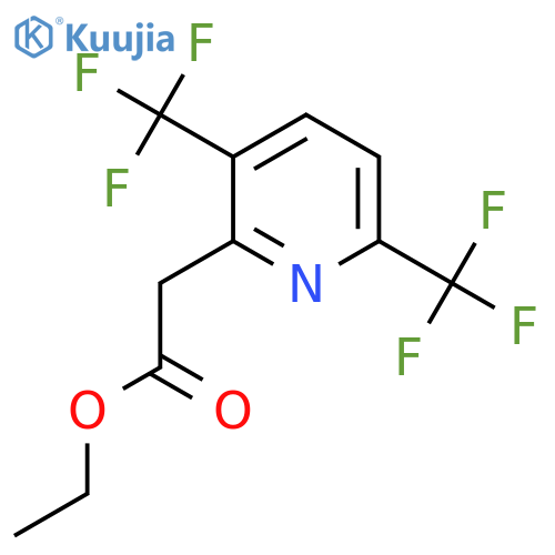 Ethyl 3,6-bis(trifluoromethyl)pyridine-2-acetate structure