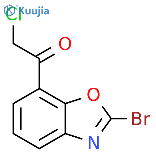 2-Bromo-7-(2-chloroacetyl)benzo[d]oxazole structure