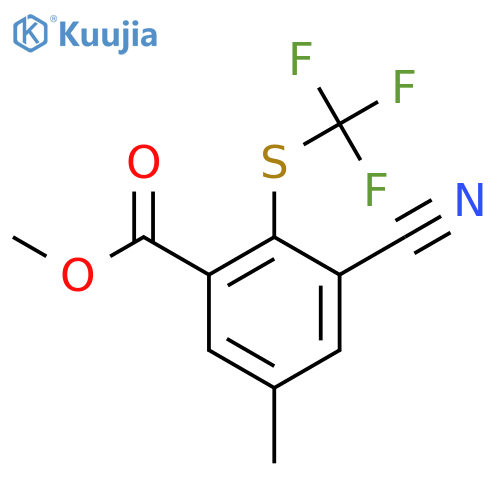 Methyl 3-cyano-5-methyl-2-(trifluoromethylthio)benzoate structure