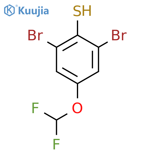 2,6-Dibromo-4-(difluoromethoxy)thiophenol structure