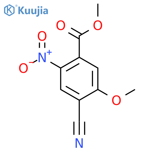 methyl 4-cyano-5-methoxy-2-nitro-benzoate structure