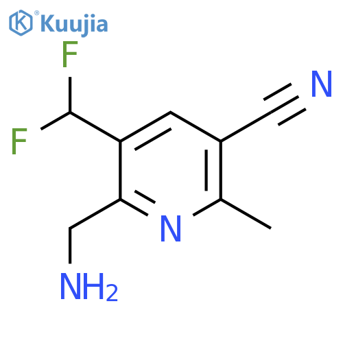 2-(Aminomethyl)-5-cyano-3-(difluoromethyl)-6-methylpyridine structure