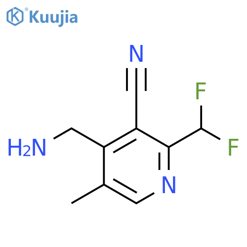 4-(Aminomethyl)-3-cyano-2-(difluoromethyl)-5-methylpyridine structure