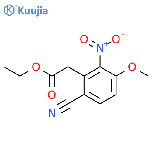 Ethyl 6-cyano-3-methoxy-2-nitrophenylacetate structure