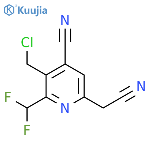 3-(Chloromethyl)-4-cyano-2-(difluoromethyl)pyridine-6-acetonitrile structure