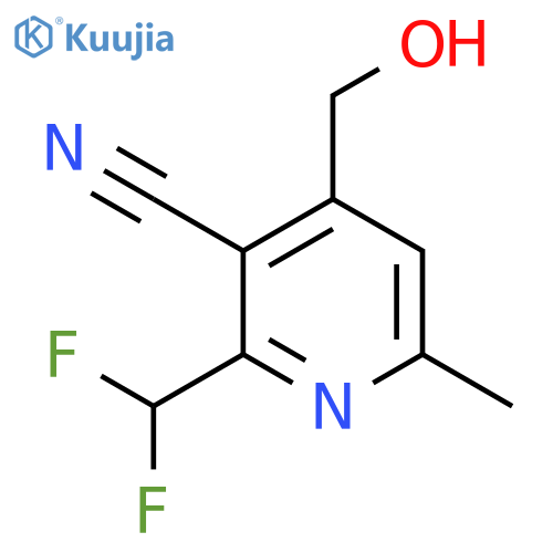 3-Cyano-2-(difluoromethyl)-6-methylpyridine-4-methanol structure