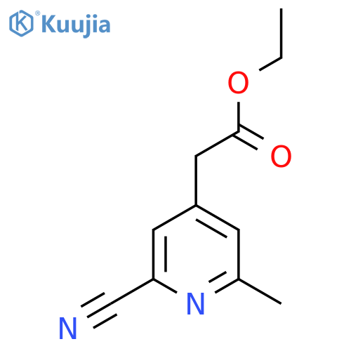 Ethyl 2-cyano-6-methylpyridine-4-acetate structure