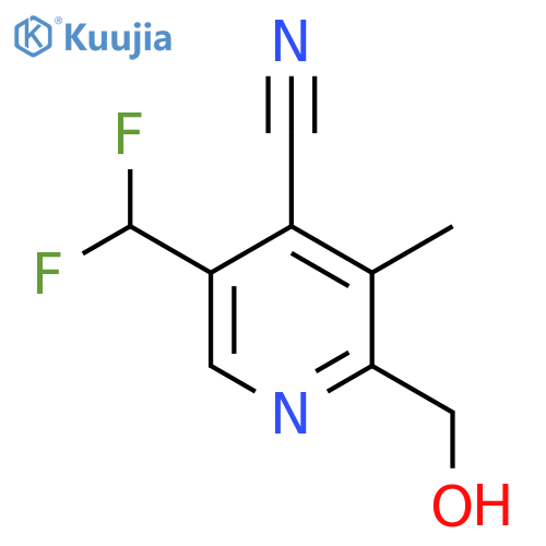 4-Cyano-5-(difluoromethyl)-3-methylpyridine-2-methanol structure