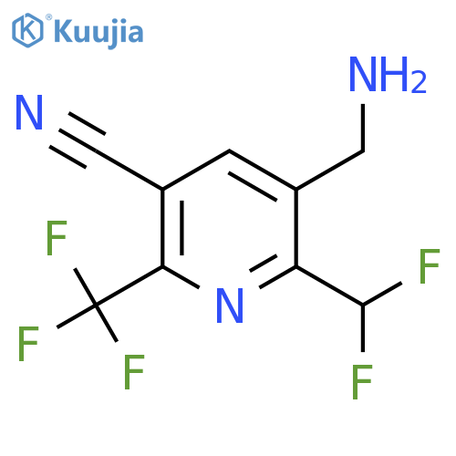 3-(Aminomethyl)-5-cyano-2-(difluoromethyl)-6-(trifluoromethyl)pyridine structure