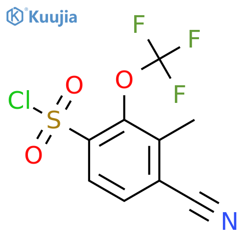 4-Cyano-3-methyl-2-(trifluoromethoxy)benzenesulfonyl chloride structure