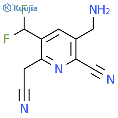 3-(Aminomethyl)-2-cyano-5-(difluoromethyl)pyridine-6-acetonitrile structure