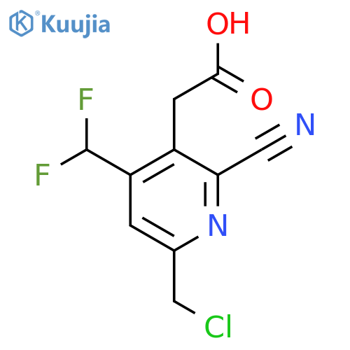 6-(Chloromethyl)-2-cyano-4-(difluoromethyl)pyridine-3-acetic acid structure