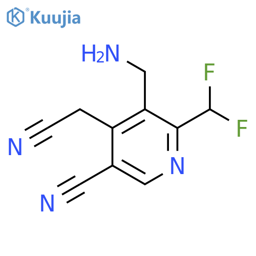3-(Aminomethyl)-5-cyano-2-(difluoromethyl)pyridine-4-acetonitrile structure