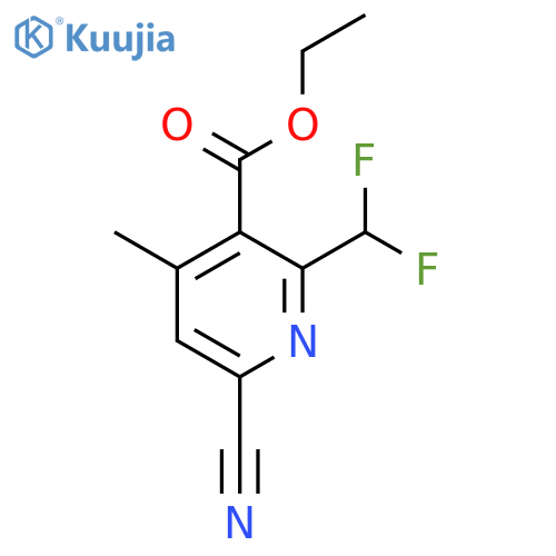 Ethyl 6-cyano-2-(difluoromethyl)-4-methylpyridine-3-carboxylate structure