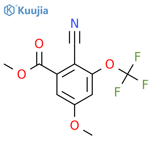 Methyl 2-cyano-5-methoxy-3-(trifluoromethoxy)benzoate structure