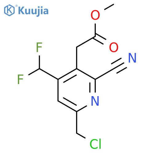 Methyl 6-(chloromethyl)-2-cyano-4-(difluoromethyl)pyridine-3-acetate structure