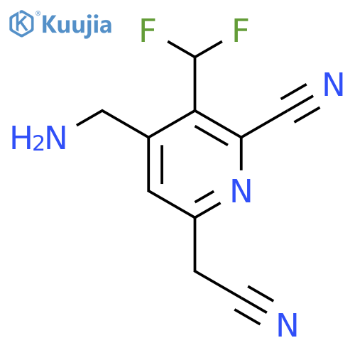4-(Aminomethyl)-2-cyano-3-(difluoromethyl)pyridine-6-acetonitrile structure
