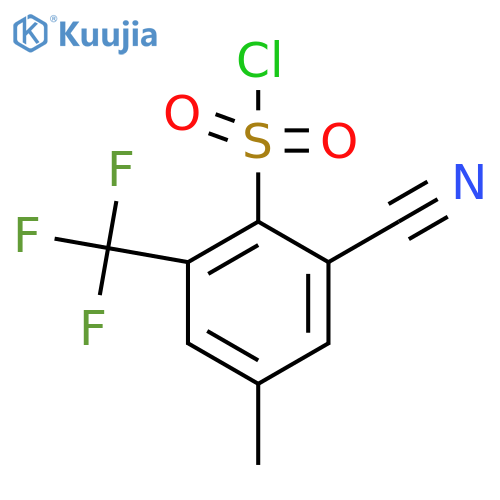 2-Cyano-4-methyl-6-(trifluoromethyl)benzenesulfonyl chloride structure