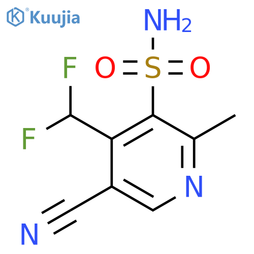 5-Cyano-4-(difluoromethyl)-2-methylpyridine-3-sulfonamide structure
