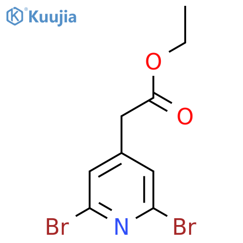 Ethyl 2,6-dibromopyridine-4-acetate structure