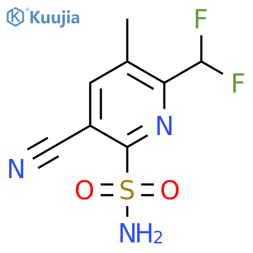 5-Cyano-2-(difluoromethyl)-3-methylpyridine-6-sulfonamide structure